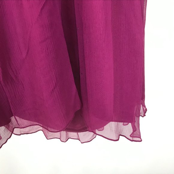 NWT Express Purple Pure Silk Jeweled Party Top - Picture 3 of 4